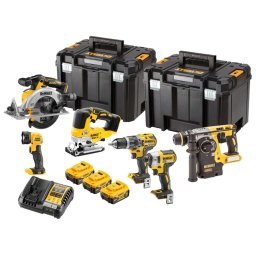 DeWALT - 12-częściowy zestaw narzędzi AKU, akumulatorów i ładowarki DCK690P3T