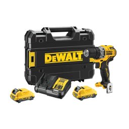 DeWALT - Wiertarko-wkrętarka akumulatorowa 12V, akumulator 2x 2,0 Ah XR DCD701D2
