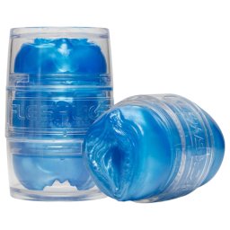 Fleshlight Quickshot Vantage - przezroczysty podwójny masturbator (niebieski)