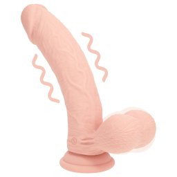 RealRock - realistyczny wibrator o podwójnej gęstości (kolor cielisty) - 20 cm