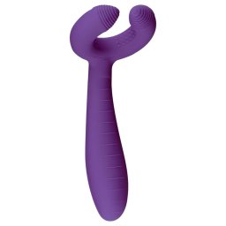 Easytoys - wibrujący stymulator dla par - wodoodporny, akumulatorowy, fioletowy