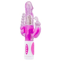 Easytoys Raving Rabbit - wibrator trójramienny (różowy)