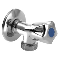 Aqualine - Zawór kulowy do pralki z zaworem zwrotnym 1/2x3/4, chrom 5313