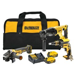 DeWALT - 7-częściowy zestaw narzędzi akumulatorowych, akumulatorów i ładowarki DCK304P2