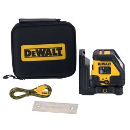 DeWALT - Laser krzyżowy, zasięg 100 m, wbudowany akumulator, kabel USB DCLE14201GB