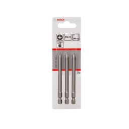Bosch - Zestaw bitów PH2, długość 89 mm, 3 szt. 2607001535