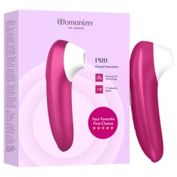 Womanizer Pro - stymulator łechtaczki na fale powietrzne (różowy)
