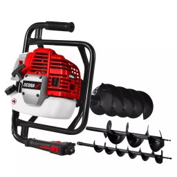 DEDRA DED8809 Świder Spalinowy do Gleby 52cm³, Wiertnica Glebowa 100/150/200 mm