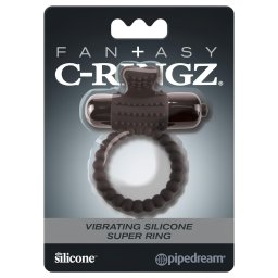Pipedream Fantasy C-Ringz - pierścień wibrujący na penisa - silikon czarny