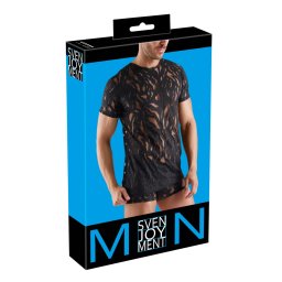 Svenjoyment - męska koszula o efekcie wypalenia (czarna) - XL