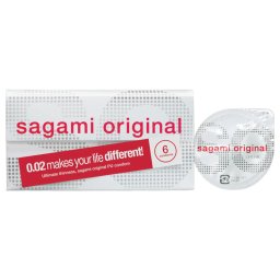 Sagami Original 0.02 - prezerwatywy - ultracienkie - 55mm (6 sztuk)