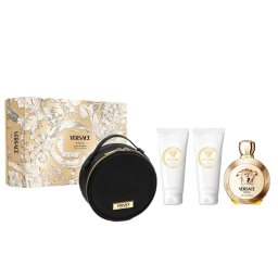 Versace Eros Pour Femme Woda perfumowana 100ml spray + Balsam do ciaĹa 100ml + Ĺťel pod prysznic 100ml + Kosmetyczka