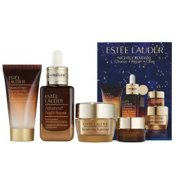 Estee Lauder Nightly Renewal Ĺźel oczyszczajÄcy 30ml + serum do twarzy 50ml + krem do twarzy 15ml + krem-Ĺźel pod oczy 5ml