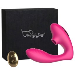 Tracy's Dog 2 - wibrator 2w1 z falami powietrza - silikon różowy