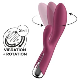 Satisfyer Spinning Rabbit 1 - wibrator z obrotowym ramieniem łechtaczkowym (czerwony)