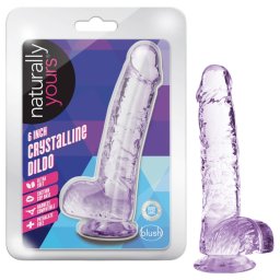Blush Naturally Yours - kryształowy dildo (fioletowy)