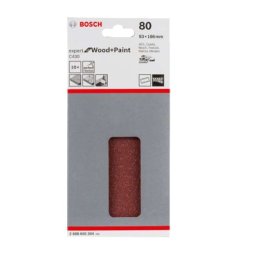 Bosch - Papier ścierny P80, 93x186 mm, 10 szt. 2608605304