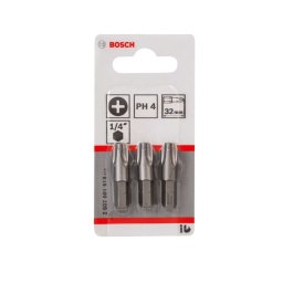 Bosch - Zestaw bitów PH4, długość 32 mm, 3 szt. 2607001518