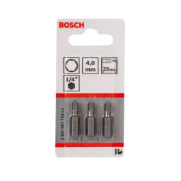 Bosch - Zestaw bitów HEX4, długość 25 mm, 3 szt. 2607001724