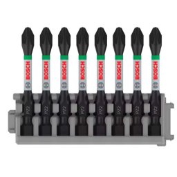 Bosch - Zestaw przedłużonych bitów PZ2, długość 55 mm, 8 szt. 2608522331
