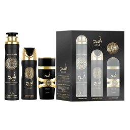 Lattafa Asad Woda perfumowana 100ml spray + Dezodorant 200ml spray + OdĹwieĹźacz powietrza 300ml spray