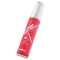 Crushious ZZ POP - jadalny płynny wibrator, truskawka (10 ml)
