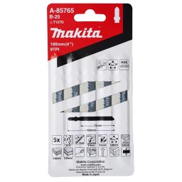 Makita - Zestaw brzeszczotów 9 TPI, długość 100 mm, 5 szt. A-85765