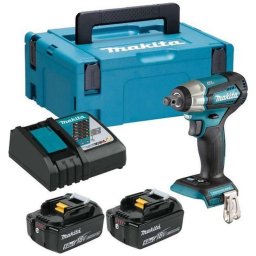 Makita - Akumulatorowy klucz udarowy 18 V, 2x akumulator 5,0 Ah LXT, ładowarka DTW181RTJ