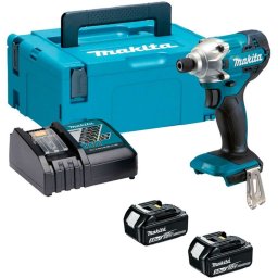 Makita - Akumulatorowa wkrętarka udarowa 18V, 2x akumulator 5,0 Ah Li-Ion, ładowarka DTD156RTJ