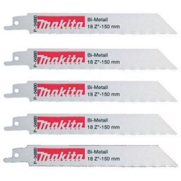 Makita - Zestaw brzeszczotów do metalu, długość 15 cm, 5 szt. P-04880