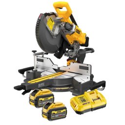 DeWALT - Ukośnica akumulatorowa 54 V 305 mm, 2x akumulator 9,0 Ah FLEXVOLT, ładowarka DCS781X2