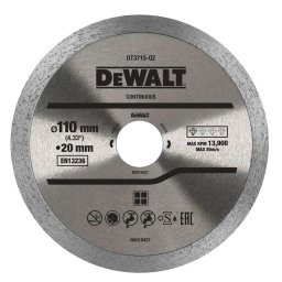 DeWALT - Diamentowa tarcza tnąca do cięcia marmuru, porcelany i granitu 110x20 mm DT3715