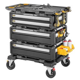 DeWALT - Zestaw wózka, blatu roboczego i 3 walizek narzędziowych DWST60510-1