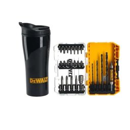 DeWALT - 25-częściowy zestaw bitów i wierteł, z kubkiem termicznym DT70707