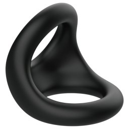 Pulselock Taur - pierścień na penisa i jądra z wypustkami (czarny)