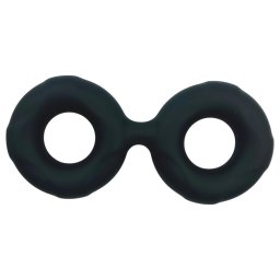 Pulselock Taur - podwójny pierścień na penisa i jądra (czarny) - 25 mm