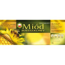 Etykieta na miód mniszkowy duża z plastrem