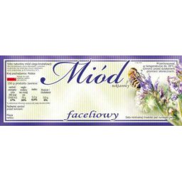 Etykieta na miód faceliowy duża z ramką