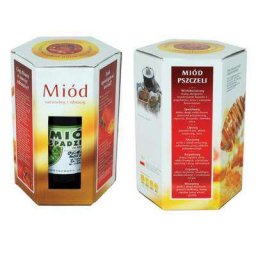 Opakowanie kartonowe ozdobne na jeden słoik 900ml SZEŚCIOKĄTNE Z NAPISAMI (10 szt.)
