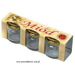 Pudełka na 3 słoiczki 35ml z etykietami 10szt retro