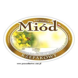 Etykieta owalna na miód rzepakowy 92x60mm