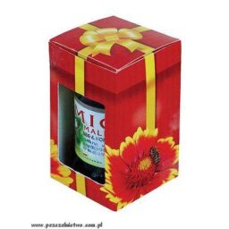 Pudełko ozdobne na słoik 315ml, czerwone bez napisów (10 szt.)