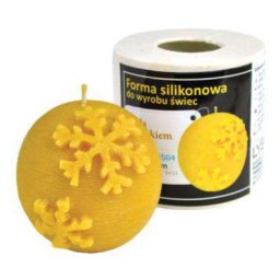 Forma silikonowa - KULA Z PŁATKIEM ŚNIEGU 7 cm