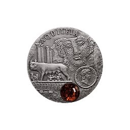 Niue - 2011, 1 dolar - Szlak Bursztynowy (Amber Route) - Aquileia - Srebro