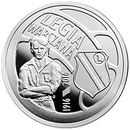 5 zł 2016 Polskie Kluby Piłkarskie - Legia Warszawa