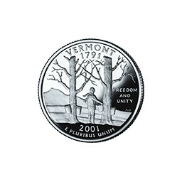 25 Centów 2001 - Vermont (D)