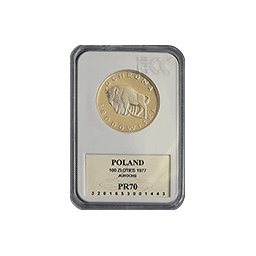100 zł Żubr 1977 - GRADING PR70