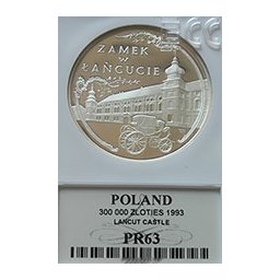 300 000 zł 1993 Zamek w Łańcucie - Grading PR63