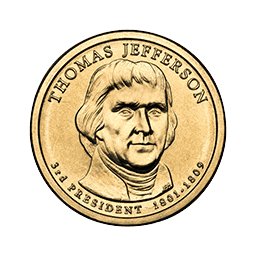 1 dolar 2007 - Thomas Jefferson (P)