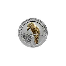 Australia - 1 dolar 2008 - Kookabura - pozłacana